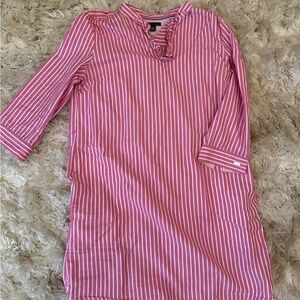 Tommy Hilfiger Pink and White Striped Blouse/ Dress with pockets